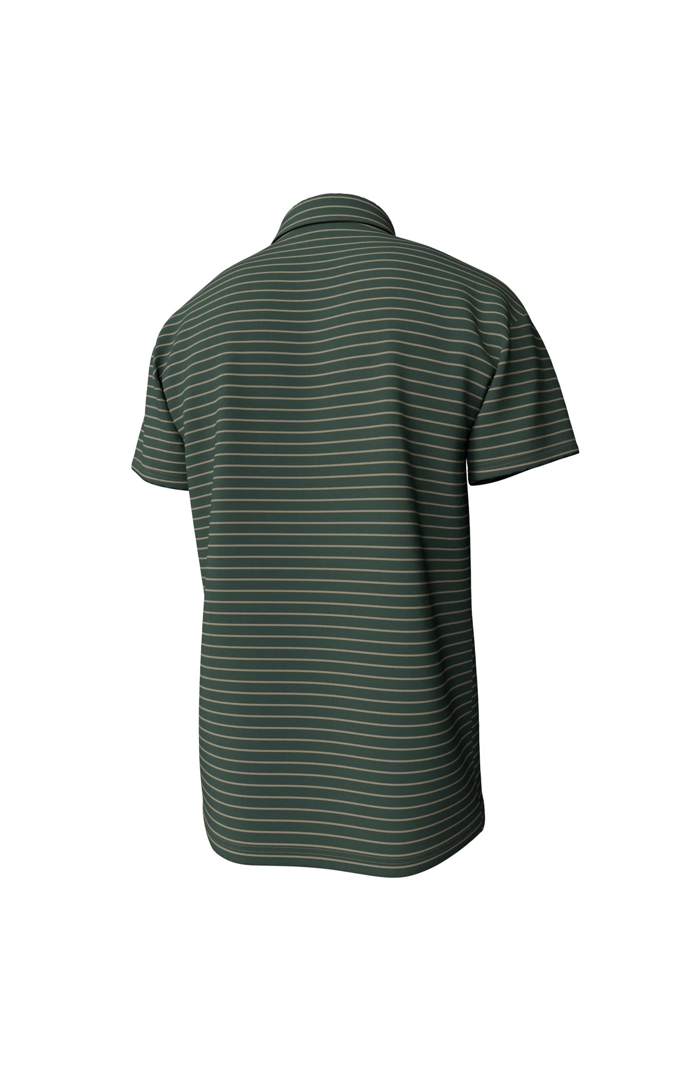 Horizon Stripe Performance Polo- Duck Green/Sandstone