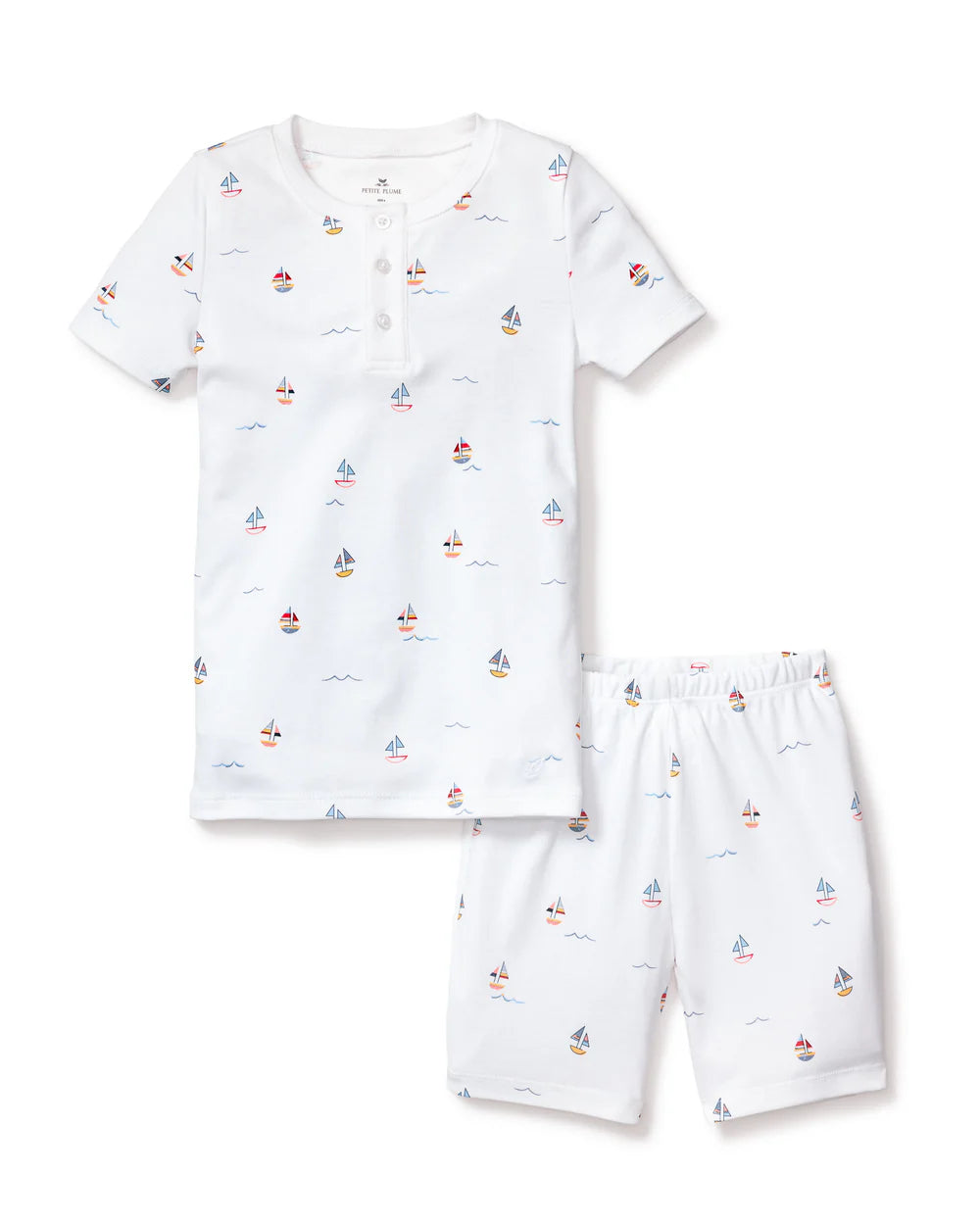 Snug Fit Pajama Short Set- Bateau