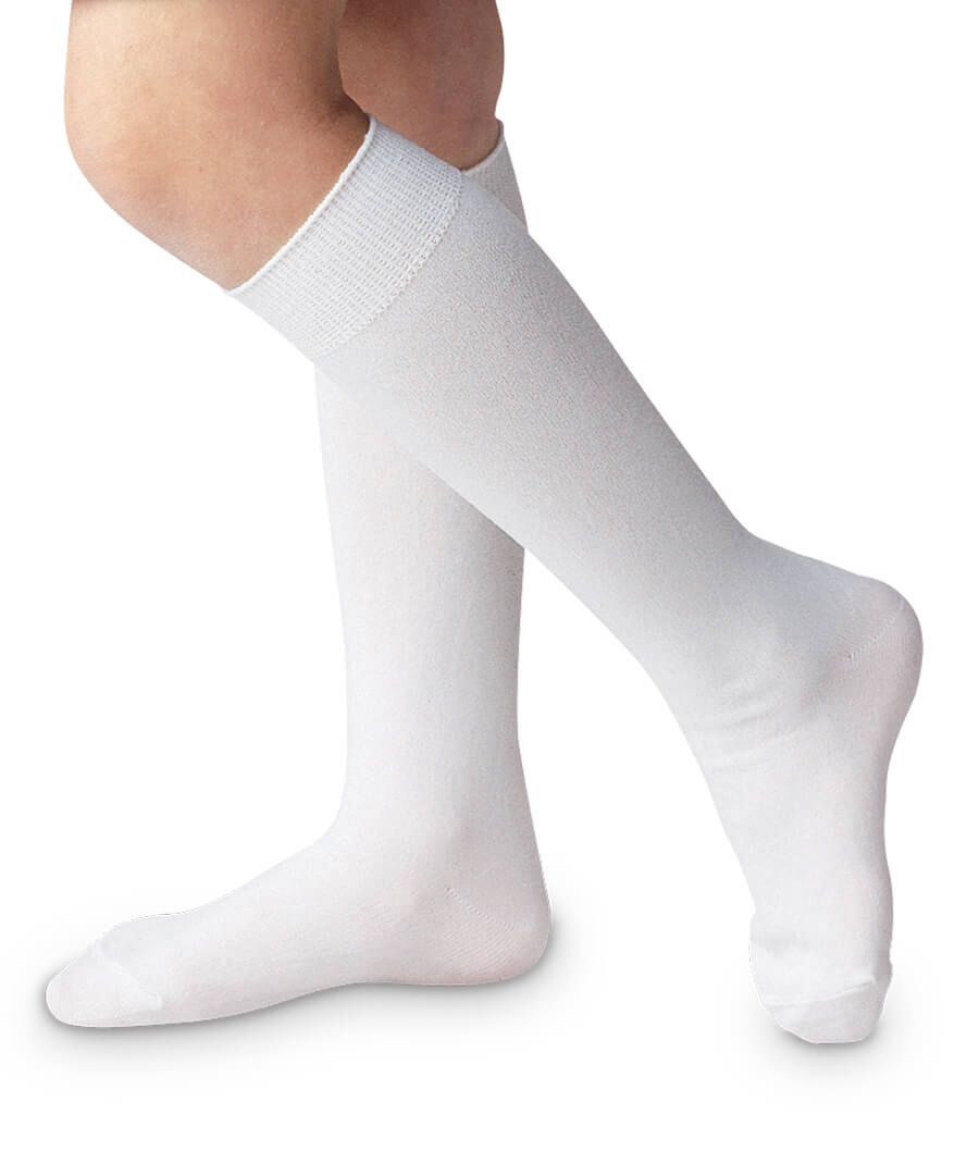 Nylon Knee High Socks 1 Pair- White