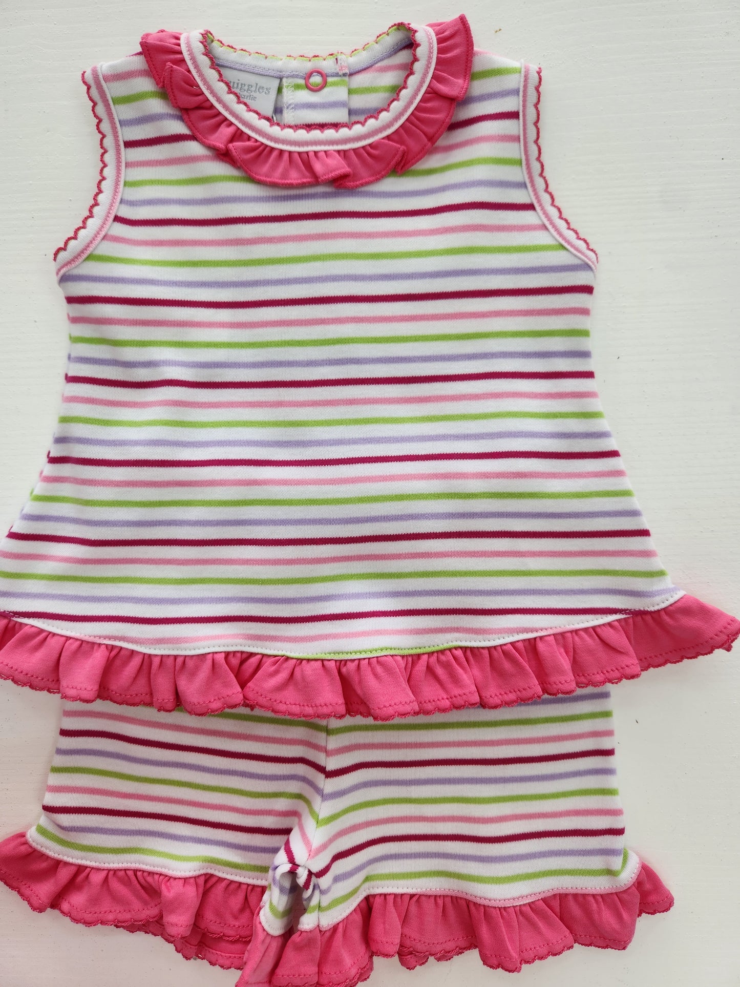 Ruffle Neck Short Set