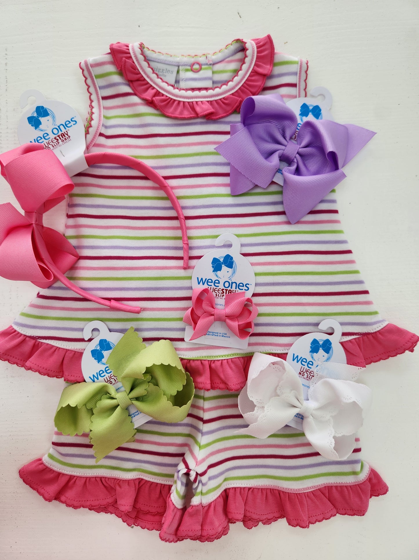 Ruffle Neck Short Set