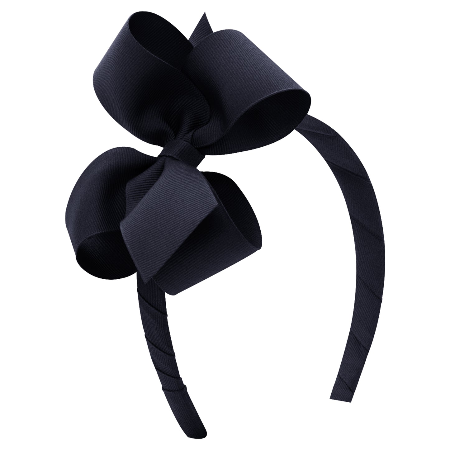 Medium Classic Grosgrain Girls Hair Bow on Headband (More Colors)