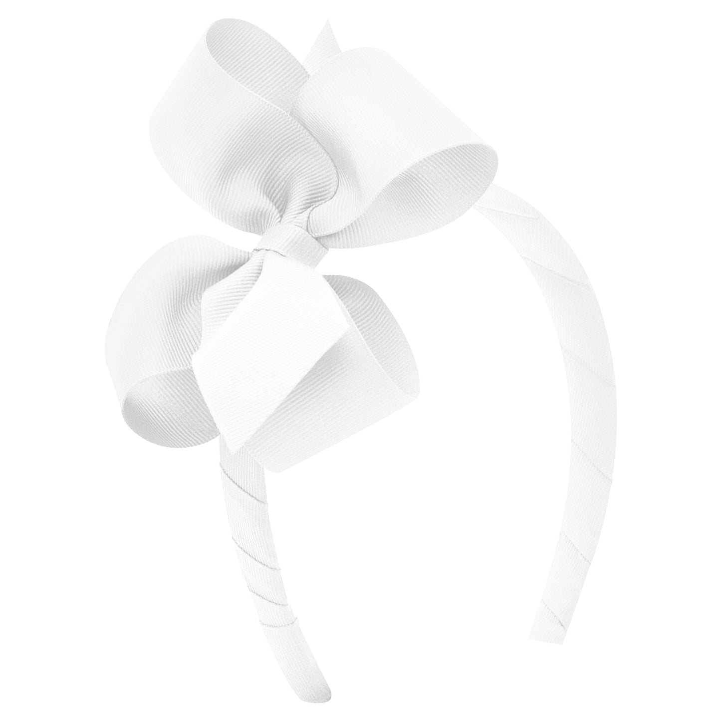 Medium Classic Grosgrain Girls Hair Bow on Headband (More Colors)