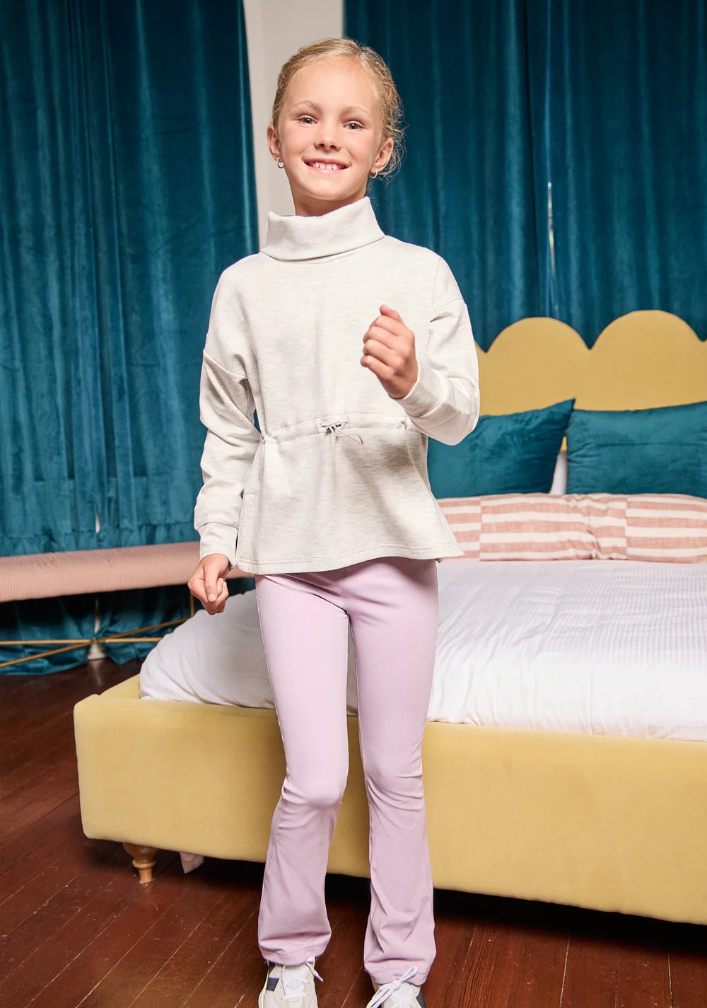 Nell Top- Gray/Lilac Cozy