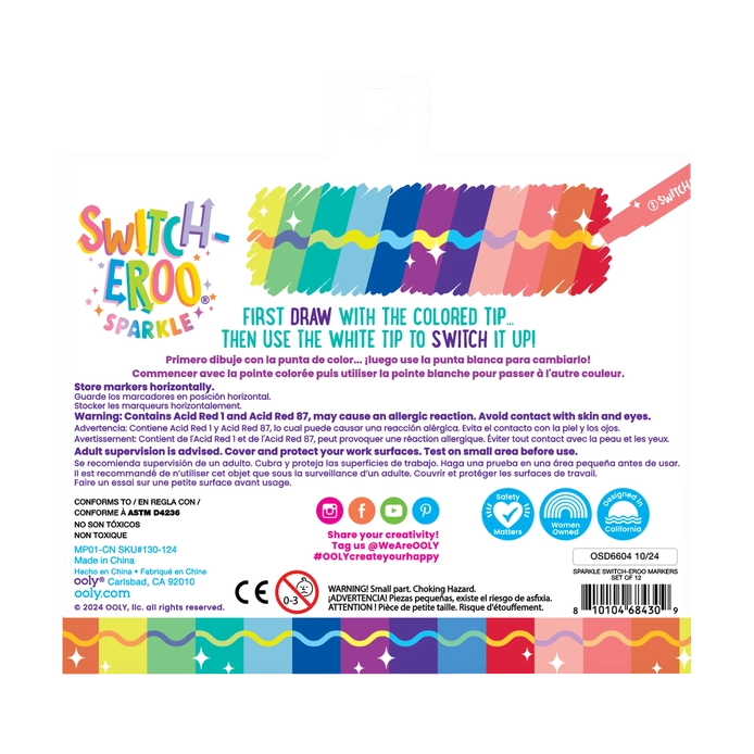 Switch-Eroo Sparkle Glittery Color Changing Markers