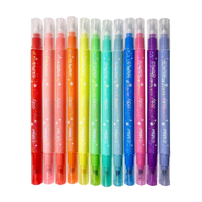 Switch-Eroo Sparkle Glittery Color Changing Markers