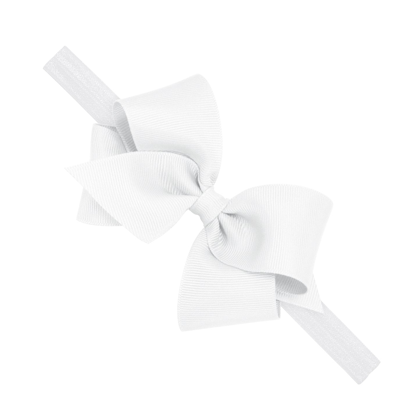 Small Classic Grosgrain Girls Hair Bow on Baby Headband (More Colors)