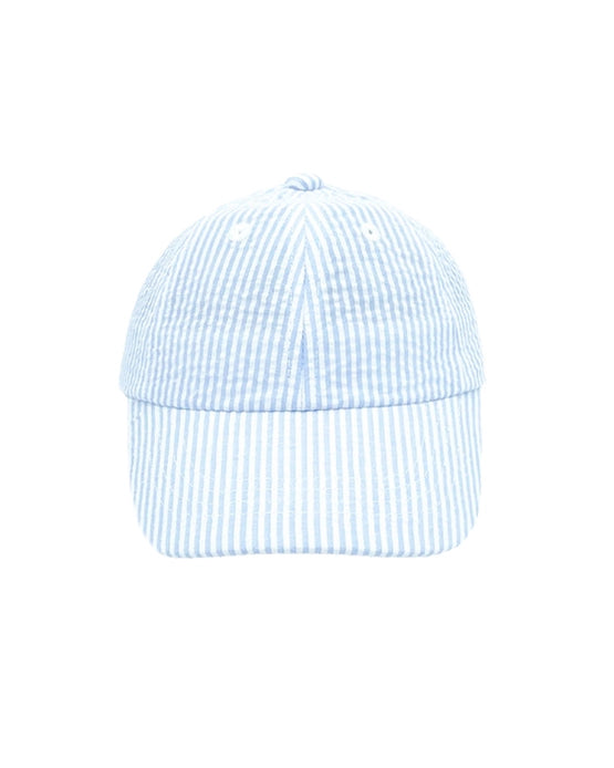 Seersucker Blue Hat