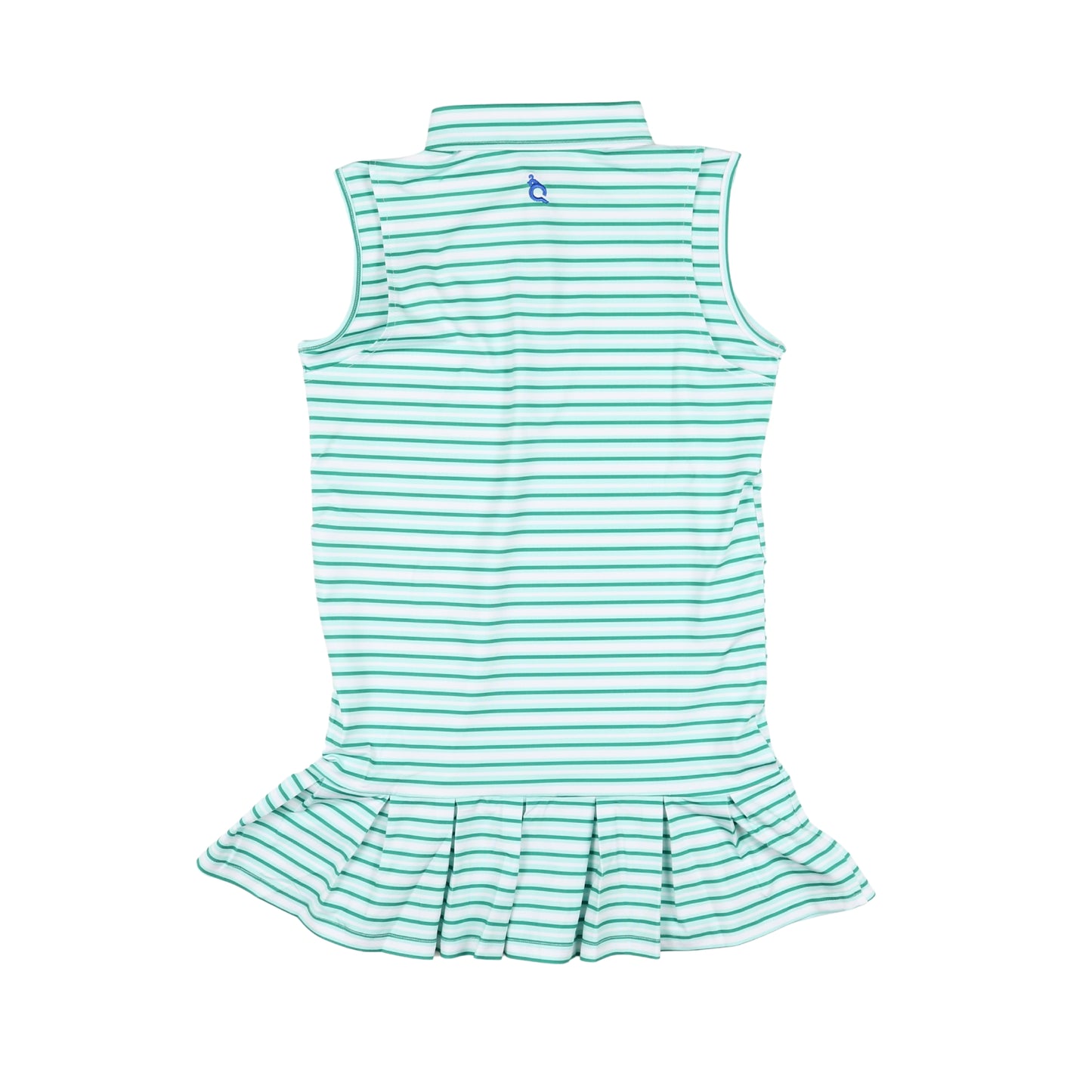 Performance Polo Dress- Emerald Stripes