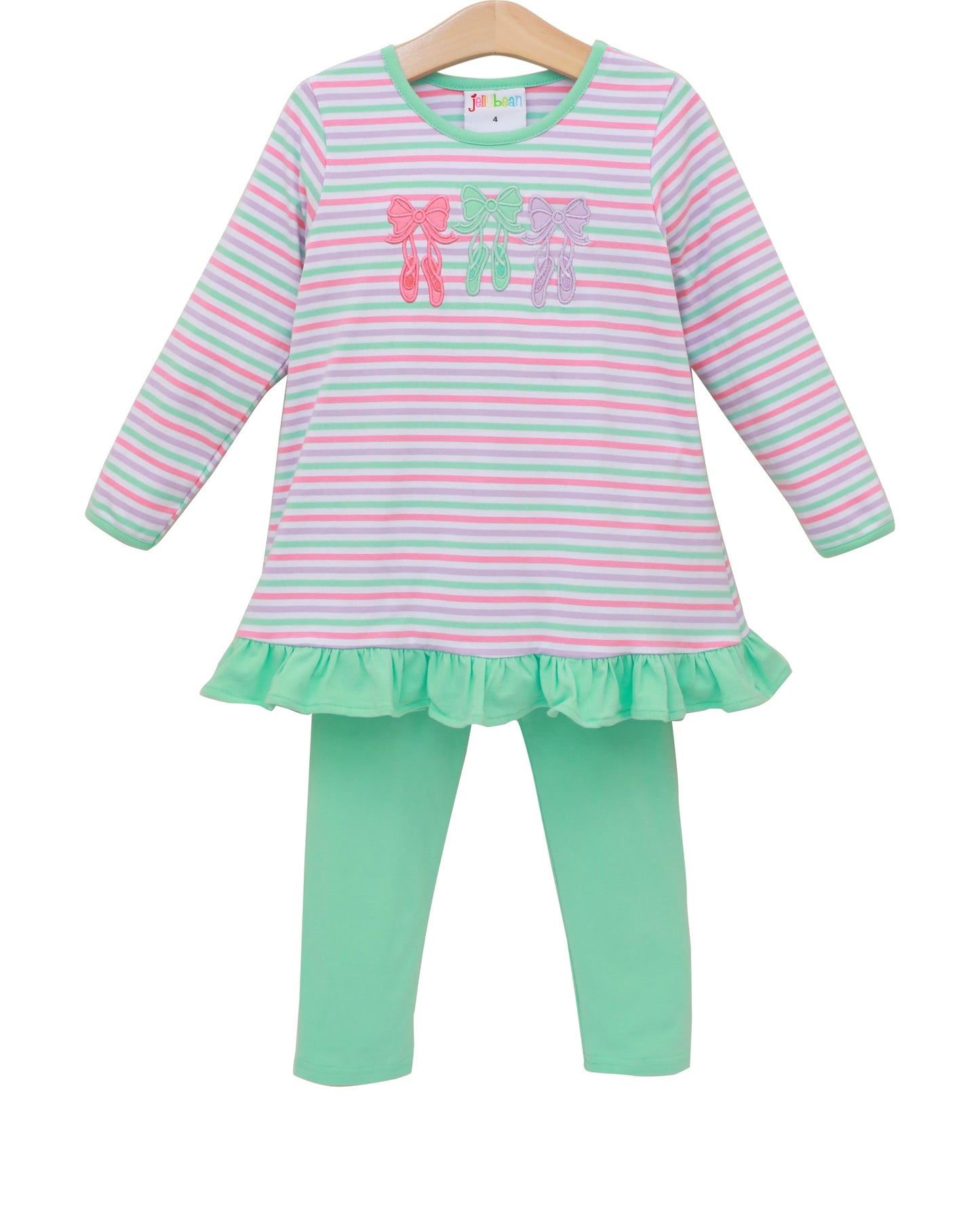 PRE-ORDER Bows & Ballet Ruffle Pant Set