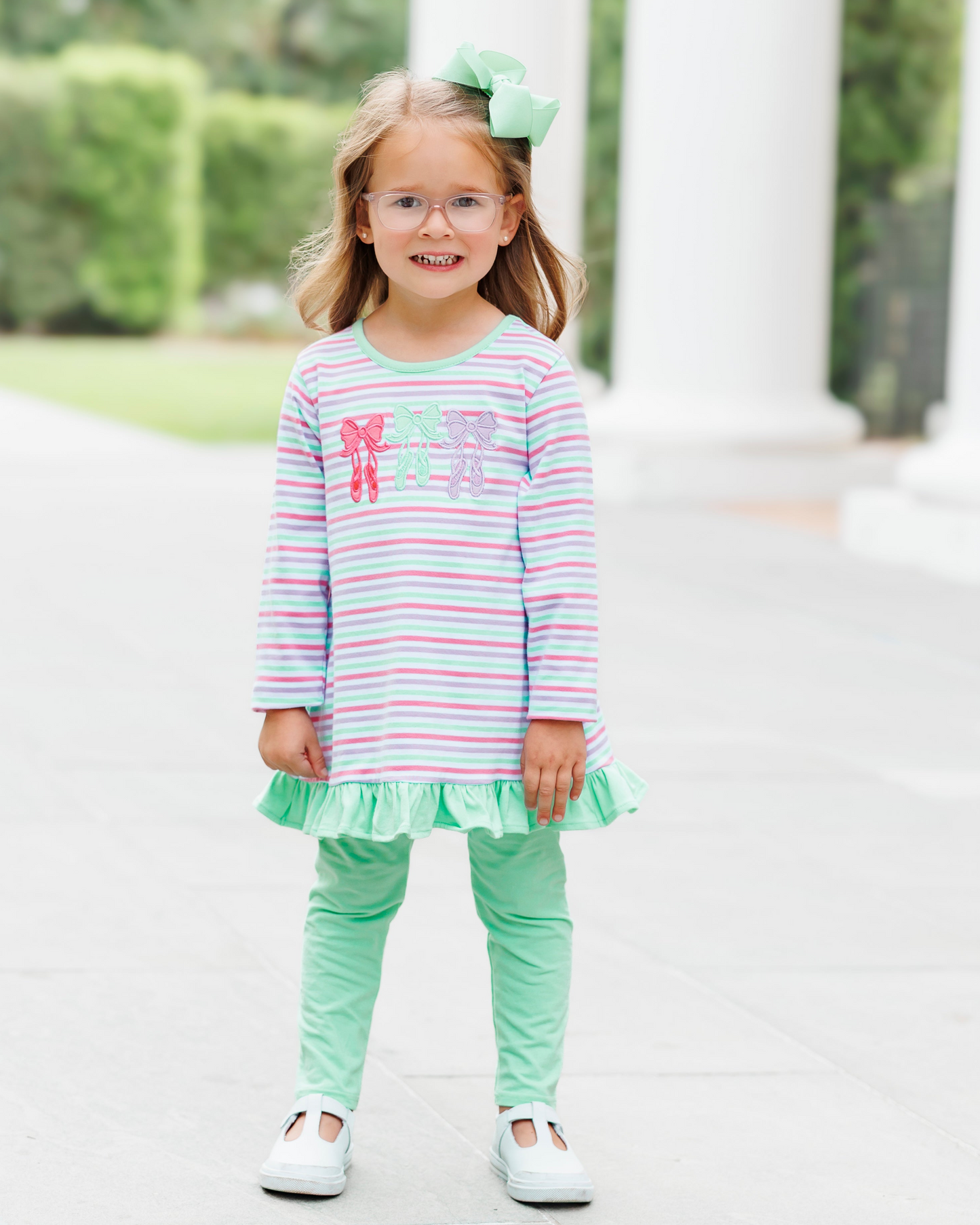 PRE-ORDER Bows & Ballet Ruffle Pant Set