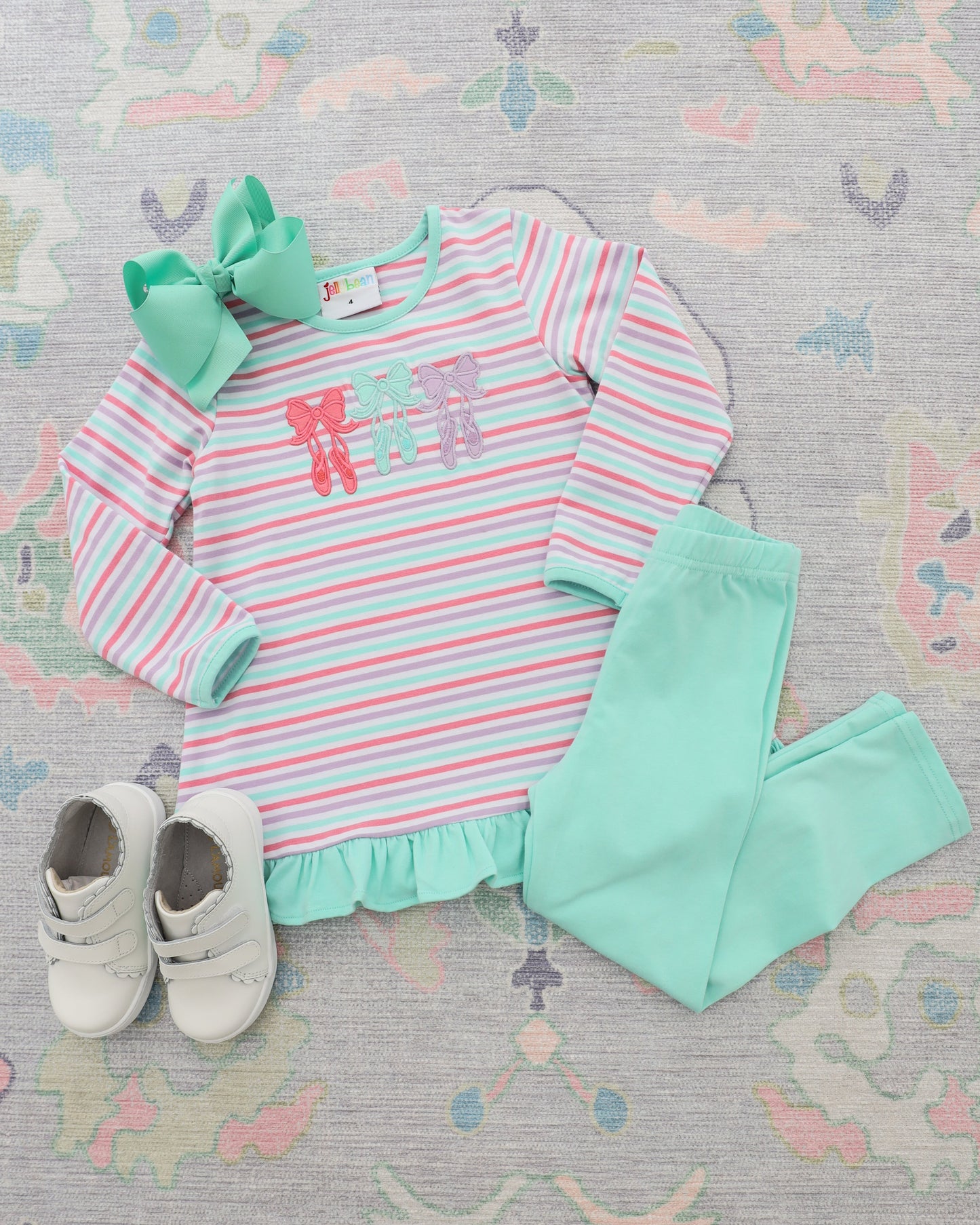 PRE-ORDER Bows & Ballet Ruffle Pant Set