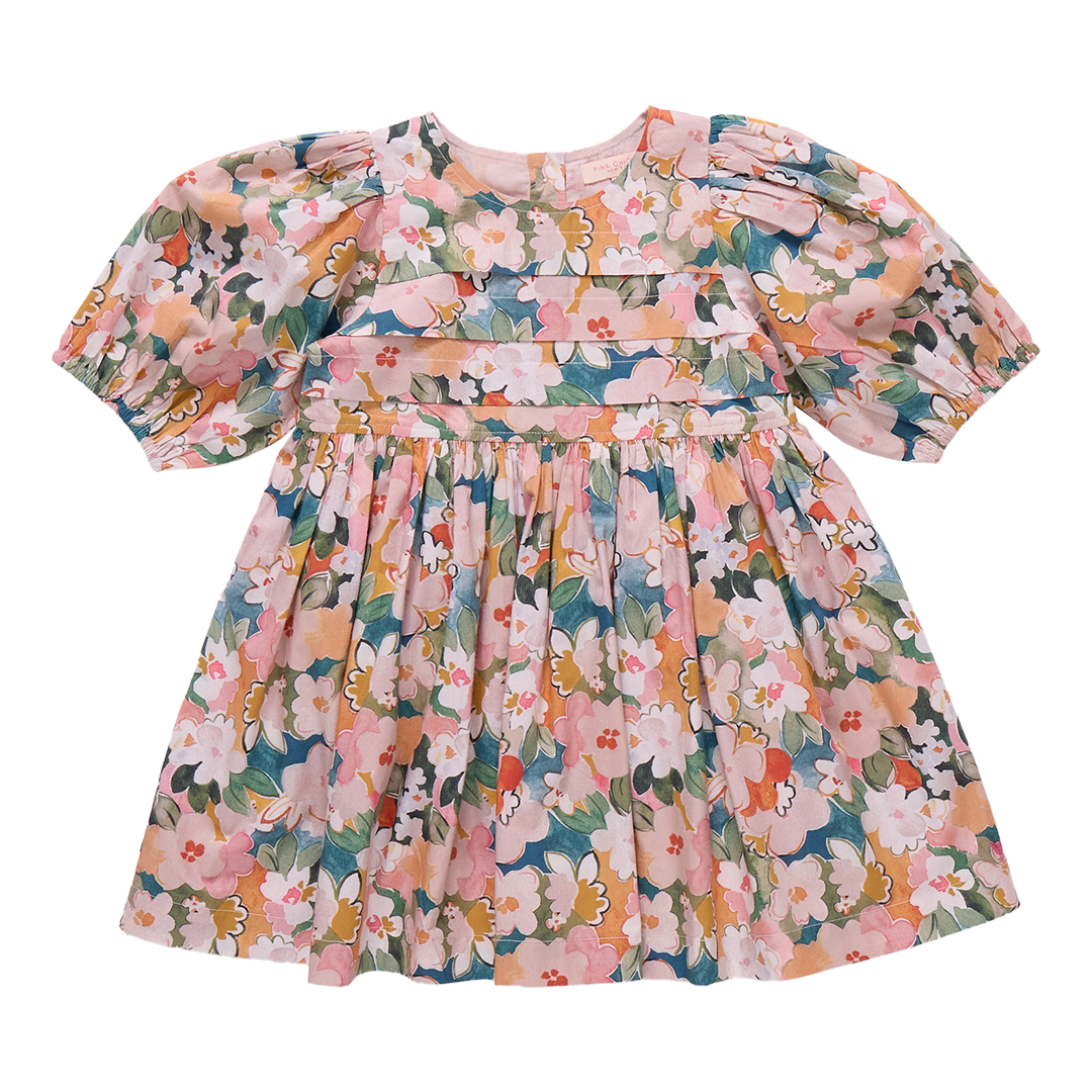 Evelyn Dress- Watercolor Floral