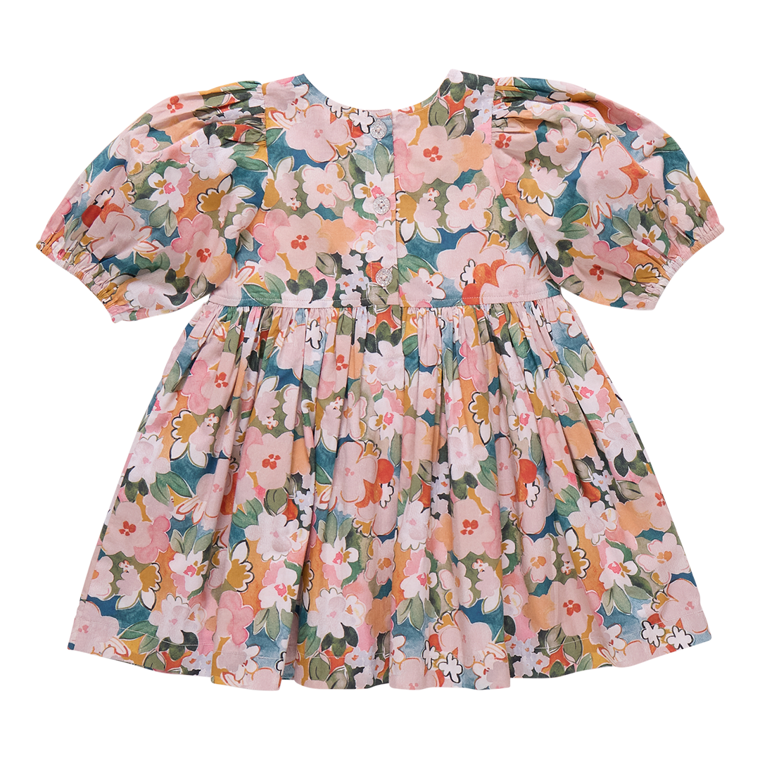 Evelyn Dress- Watercolor Floral