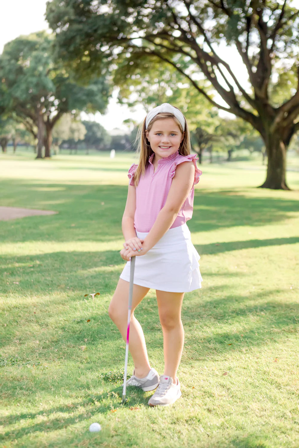 Ellie Sleeveless Ruffled Top- Red Stripes