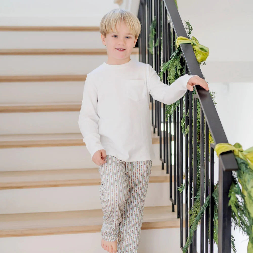 Beckett Boys' Hangout Pant- Nutcracker Stripe