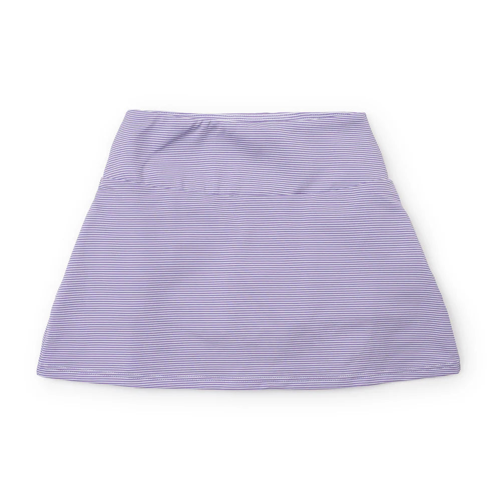 Margot Tiered Skirt- Purple & White Stripes