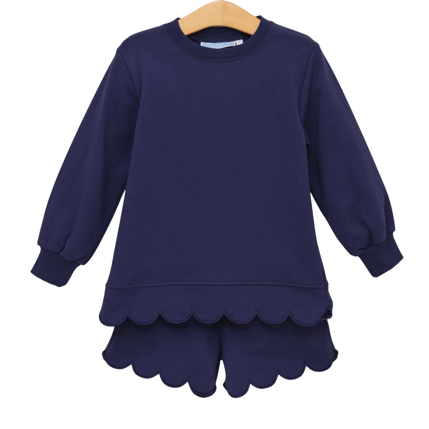 Sophia Scalloped Set- Navy