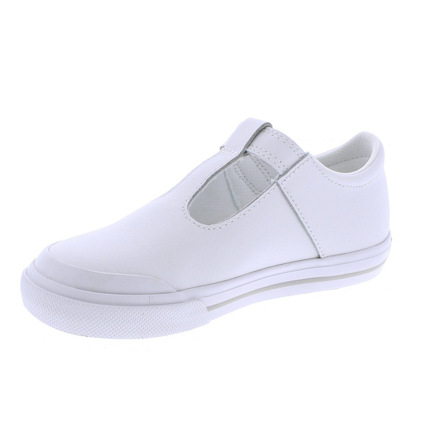 Drew- White Leather/Gray