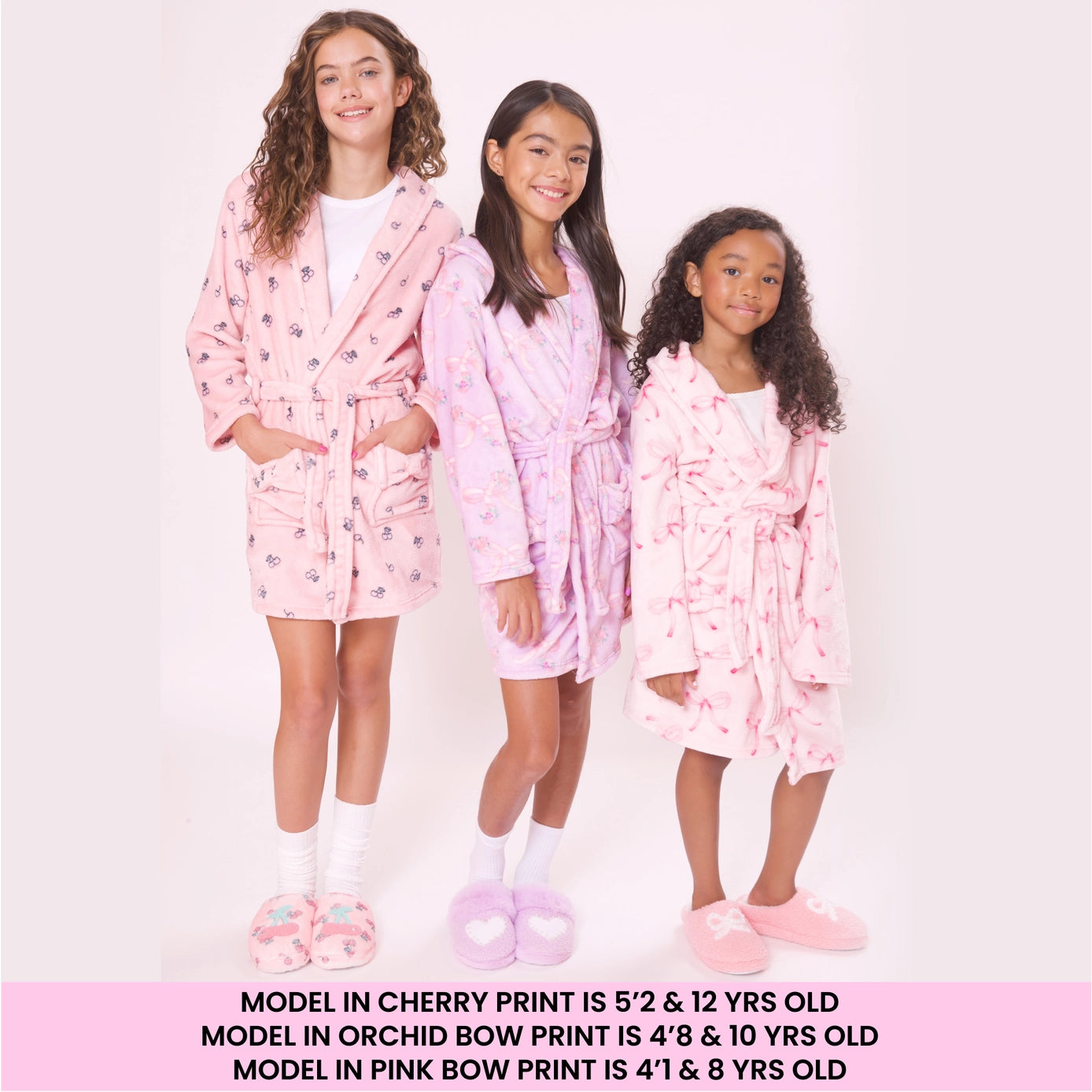 Fleece Robe- Pink Bow