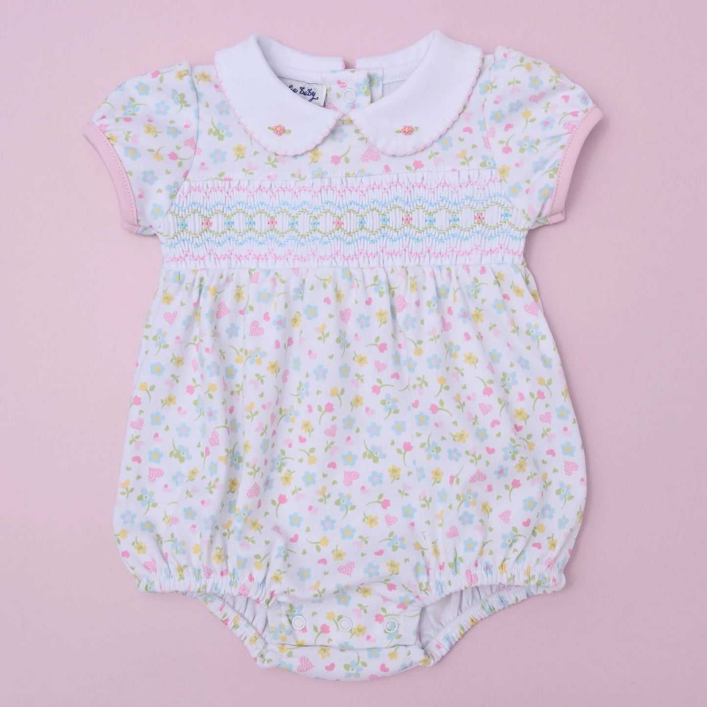 Clara's Classics Smocked Collared Bubble- Toddler