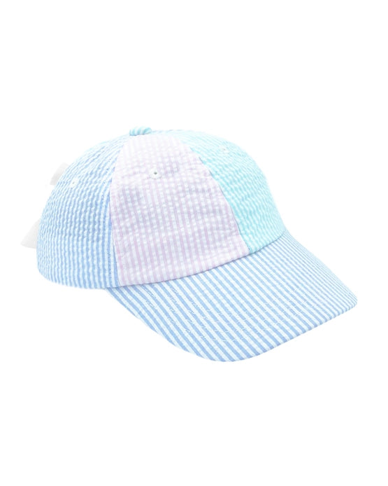 Multicolor Seersucker Bow Hat