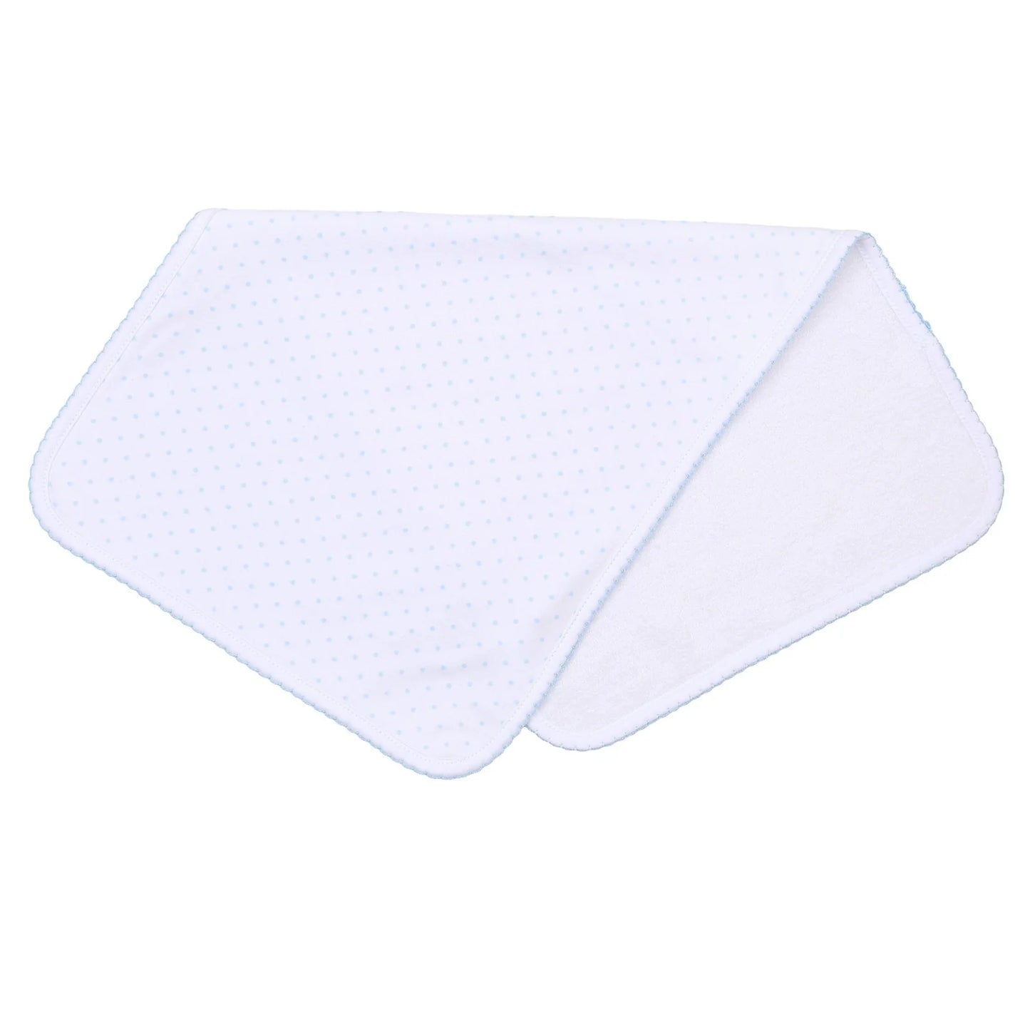 Mini Dots Burp Cloth- Blue