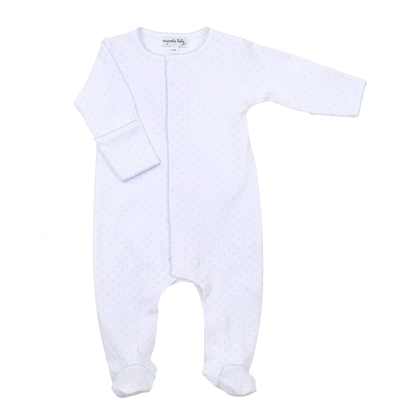 Mini Dots Footie- Blue