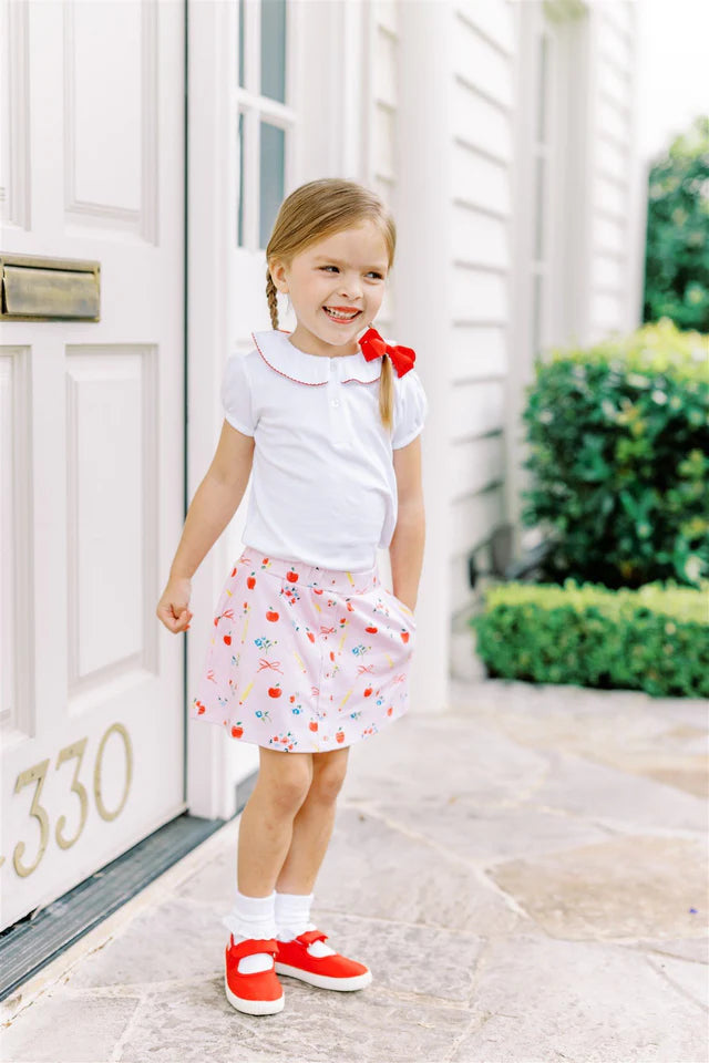 School Days Button Skirt