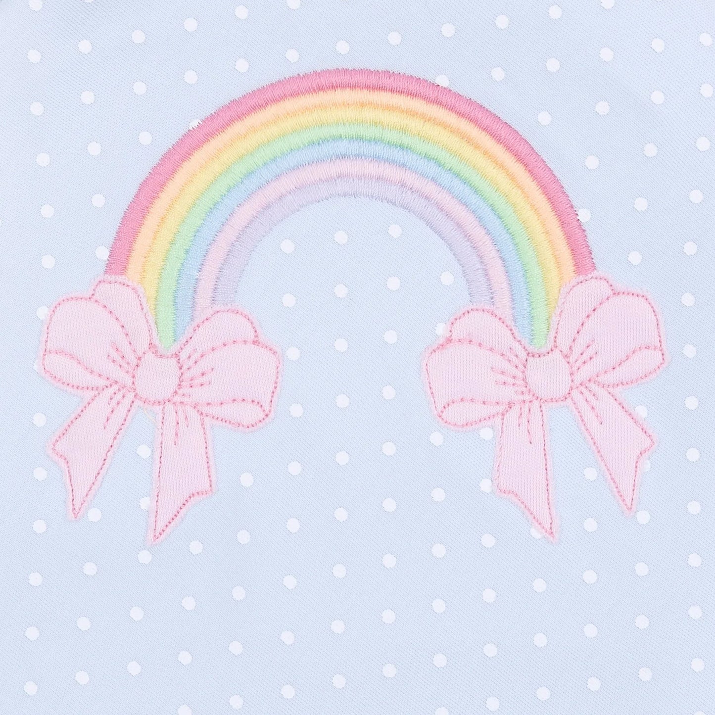 Rainbow Wishes Applique Collared Bubble
