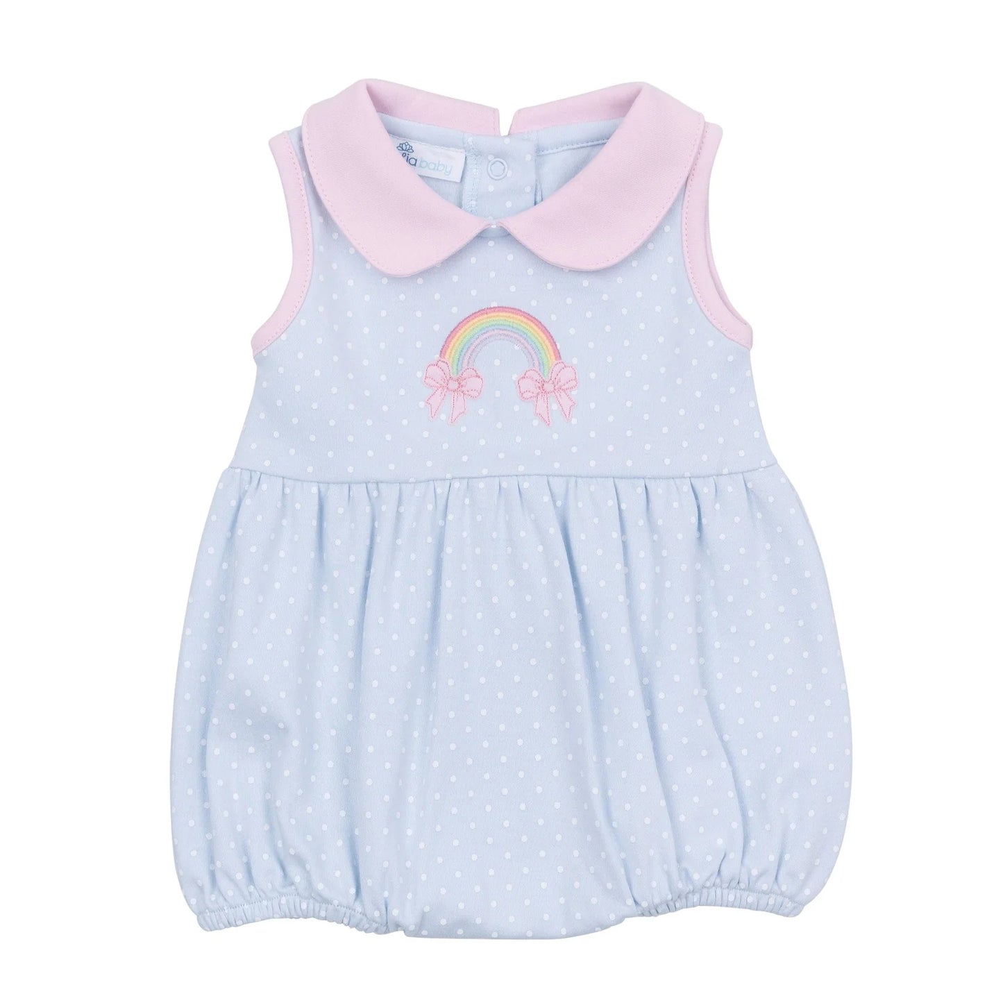 Rainbow Wishes Applique Collared Bubble
