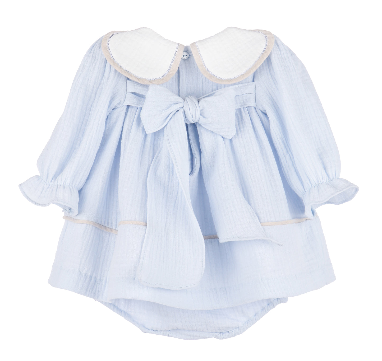Cuddle Cotton Petal Float Dress- Blue