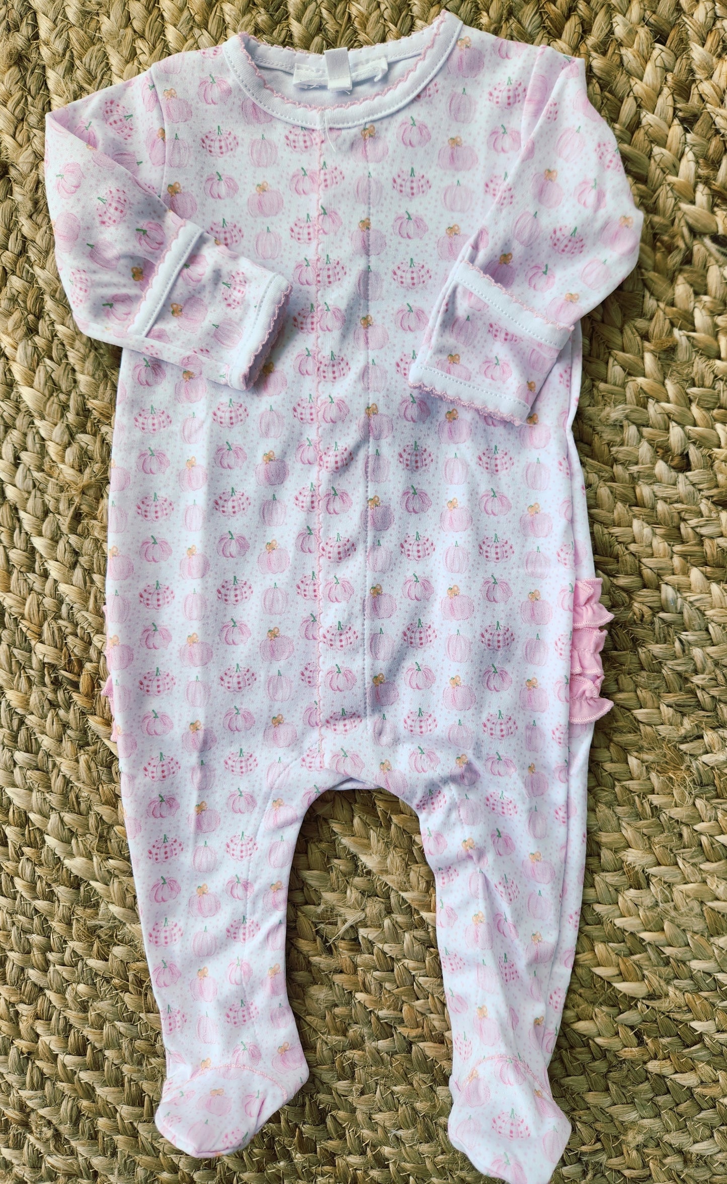 Precious Pumpkins Printed Ruffle Footie