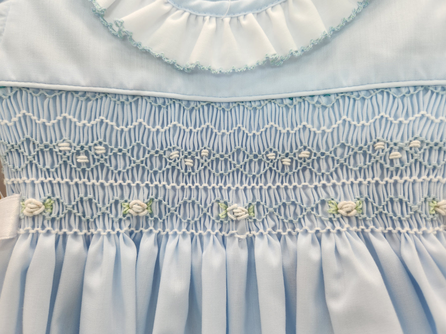 Rosie Bubble- Blue Smocking