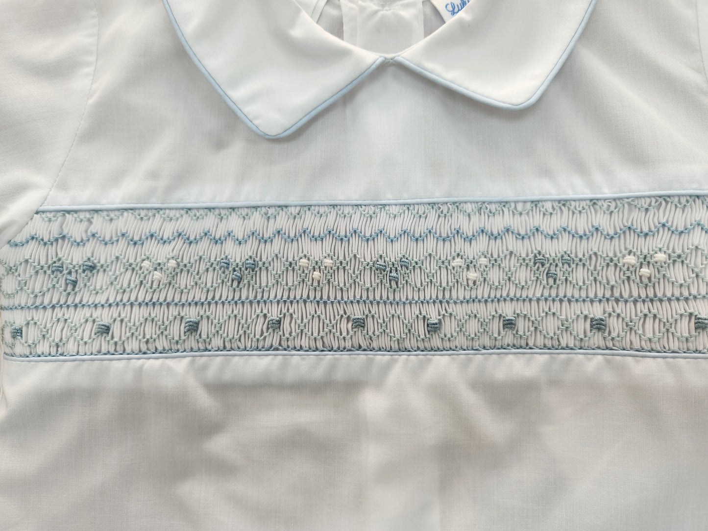 Drew Short Set- Blue Smocking
