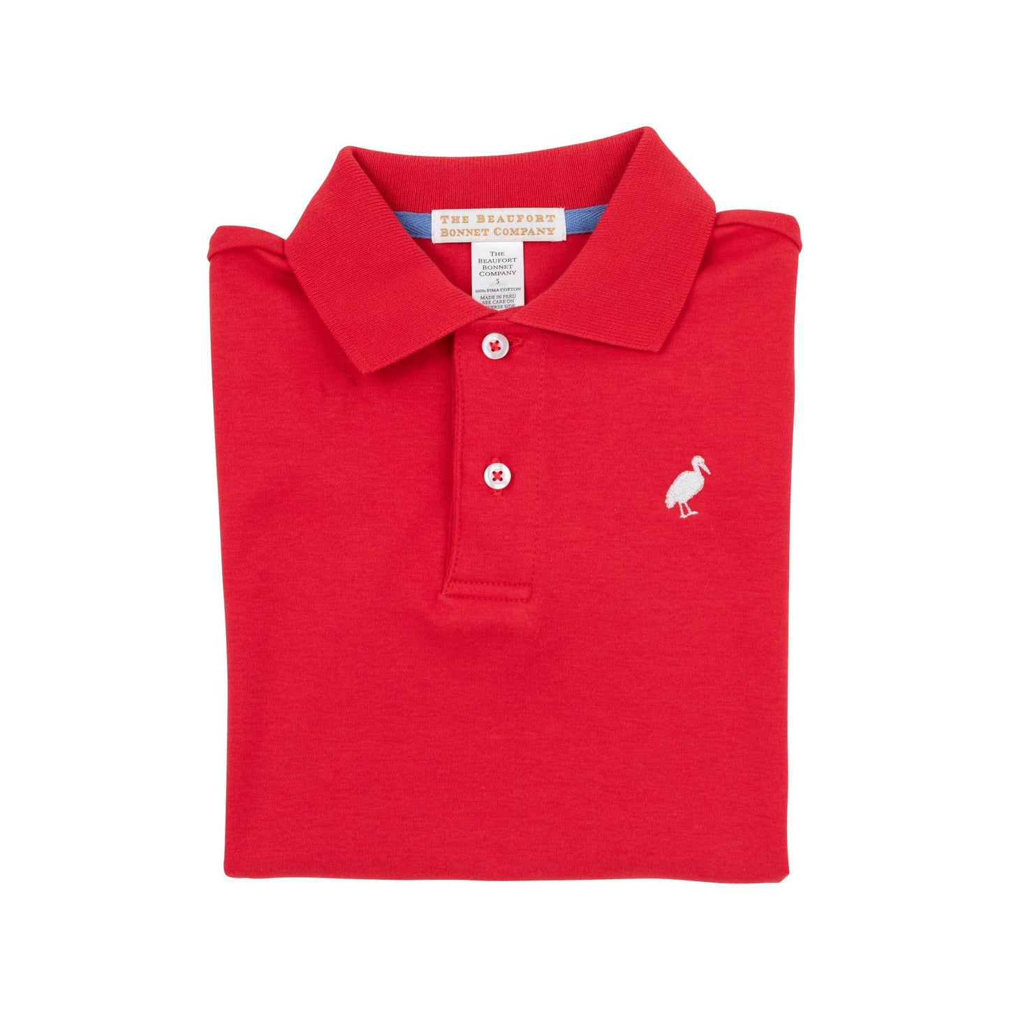 Prim & Proper Polo- Pima Richmond Red/Worth Ave White