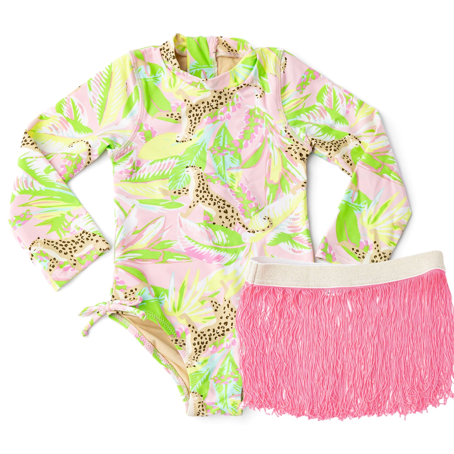 Palm Beach Leopard One-Piece & Skirt