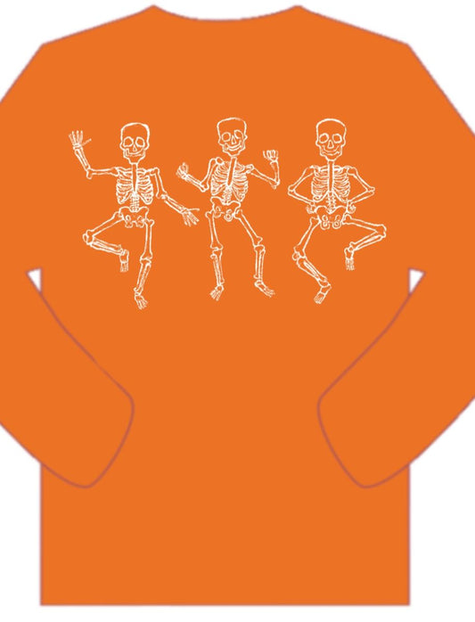 LS Orange Skeleton T-Shirt