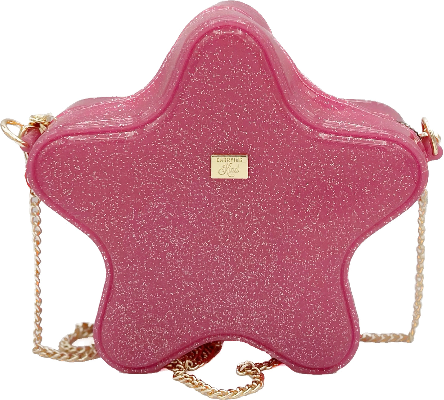 Taylor: Jelly Star Purse- Hot Pink Sparkle