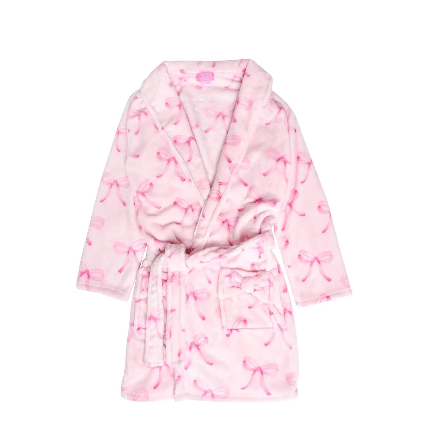 Fleece Robe- Pink Bow