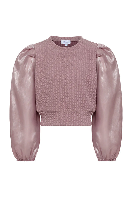Peyton Sweater- Textured Pink