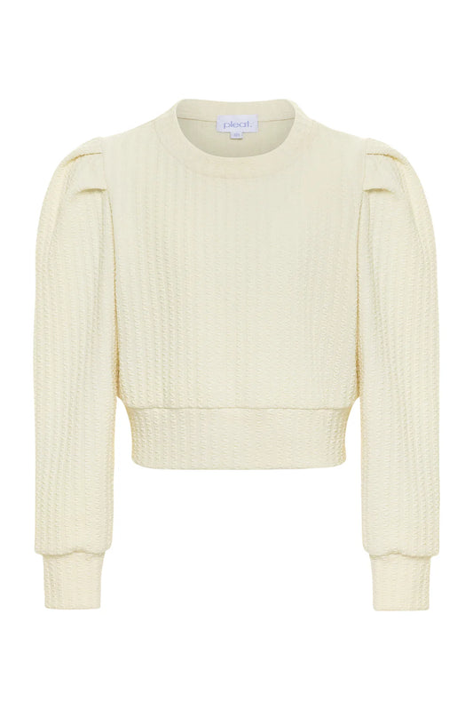 Jane Sweatshirt- Textured Cream