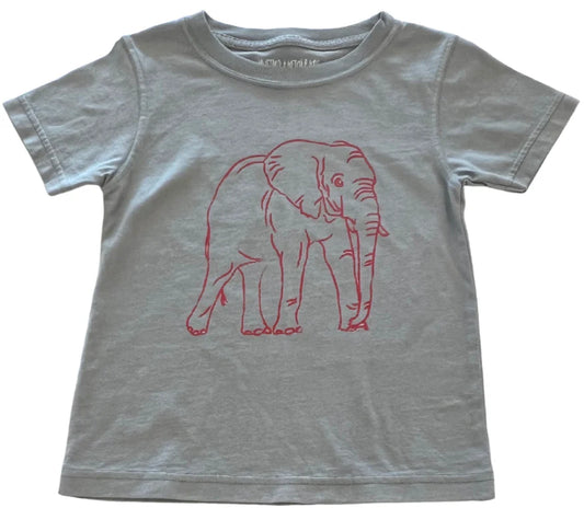 SS Gray/Crimson Elephant T-Shirt
