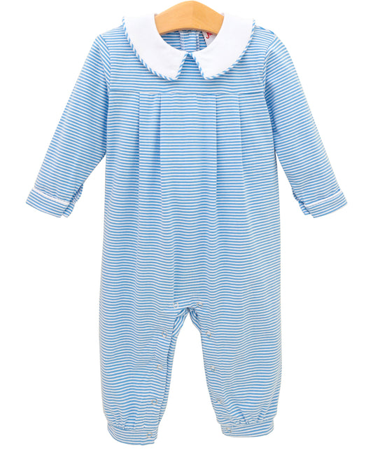 PRE-ORDER Henry Romper- Cornflower Stripe