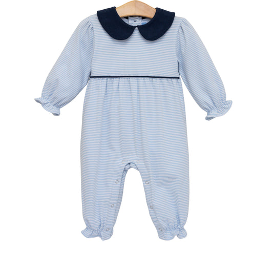 Katherine Romper- Light Blue/Navy