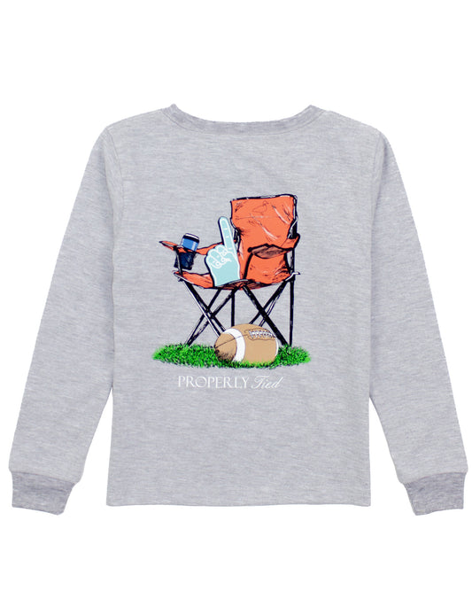 Boys Sidelines LS Light Heather Gray