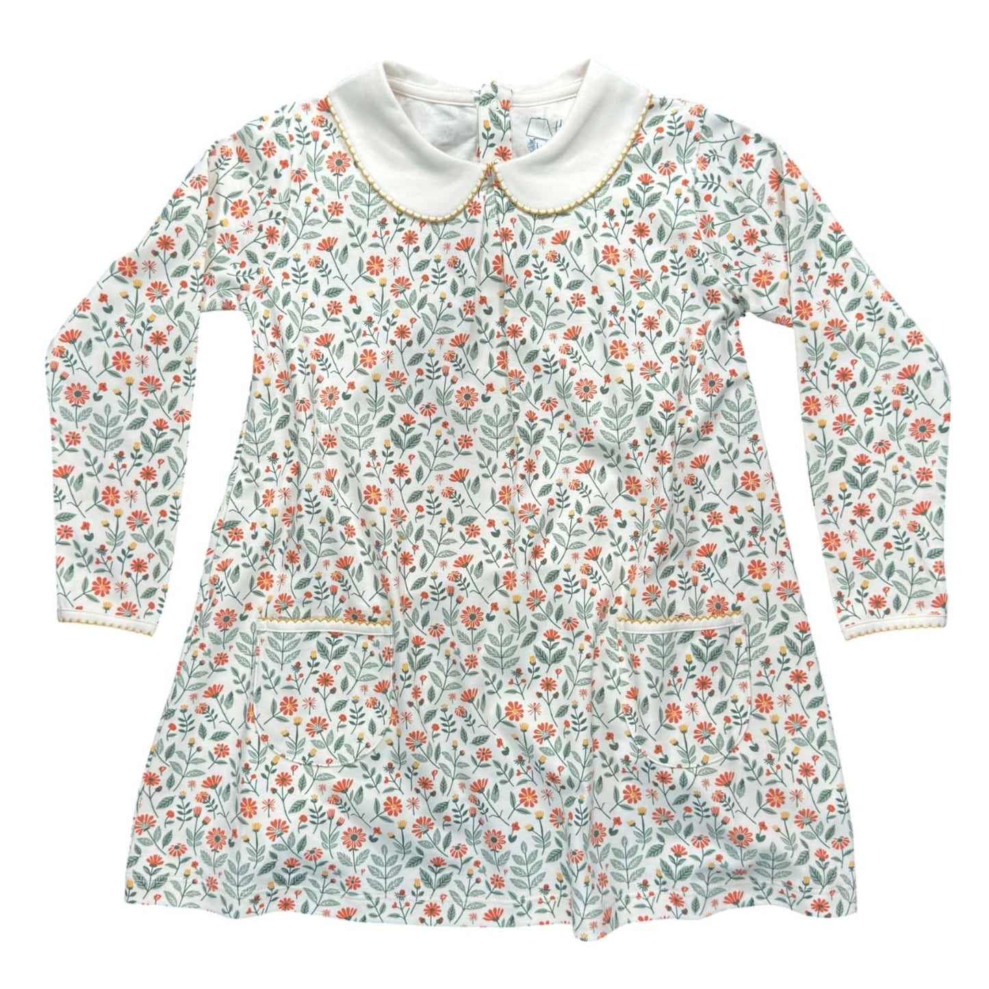 Long Sleeve Pocket Twirl Dress- Fall Floral