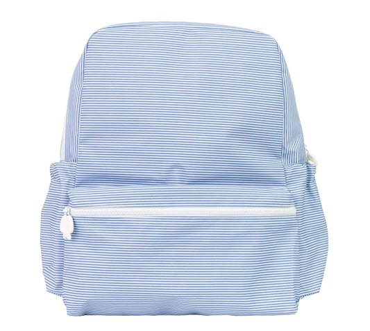 Small Backpack- Navy Mini Stripe