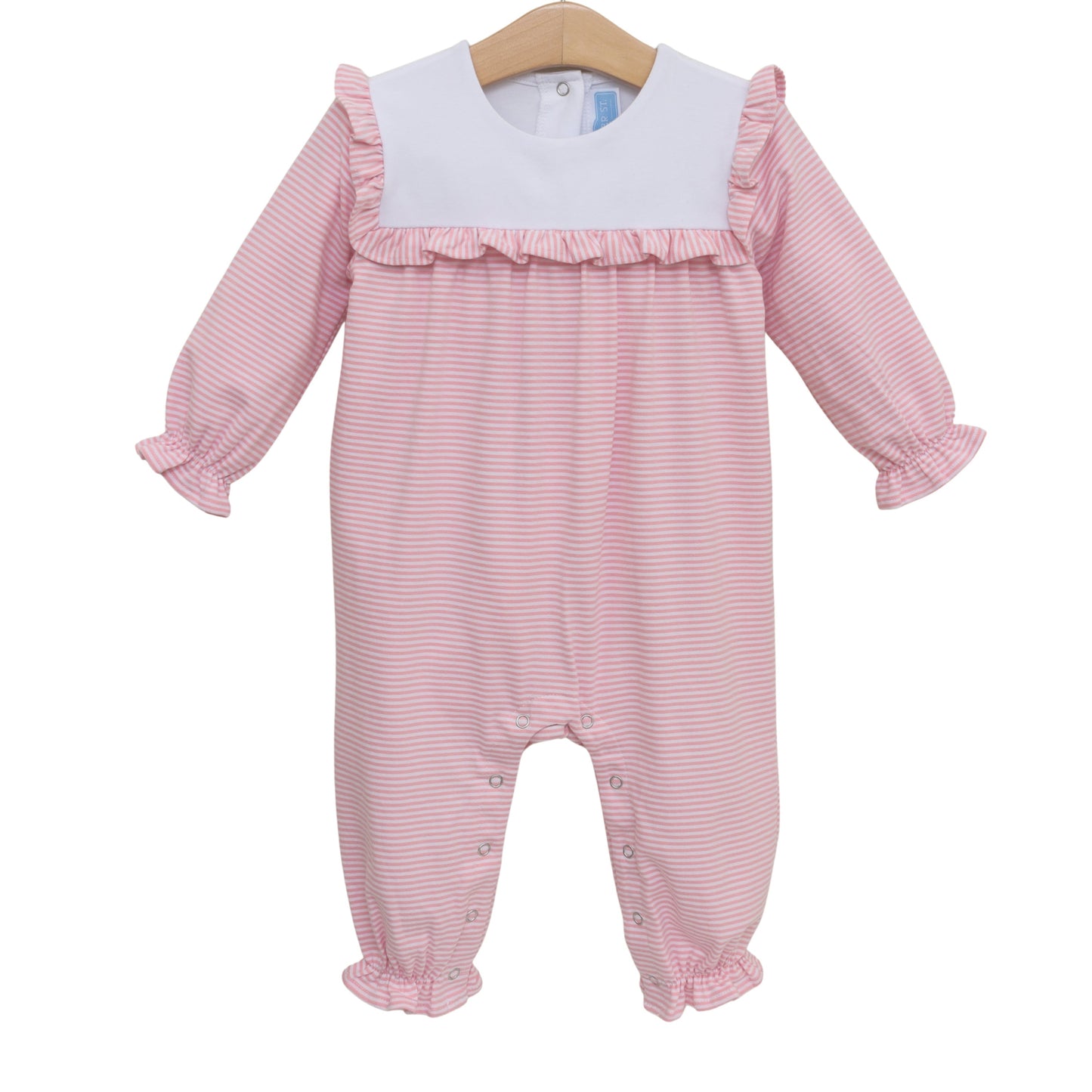 Marie Romper- Light Pink Stripe