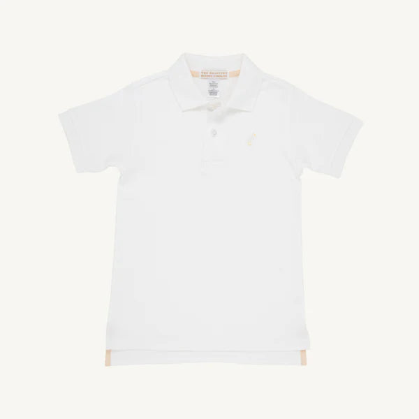 Prim & Proper Polo- Pima Worth Ave White/Multicolor